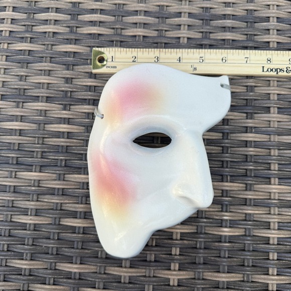 Vintage 1988 Phantom of the Opera Hand Made Ceramic Mask by  Vintage 1988 Phantom of the Opera Ceramic Mask Clay Art USA 6x8\